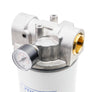 ADAM BY PIUSI Filter DN32 (1.25") BSP F 100lpm with Pressure Gauge Particulate and Water Removal