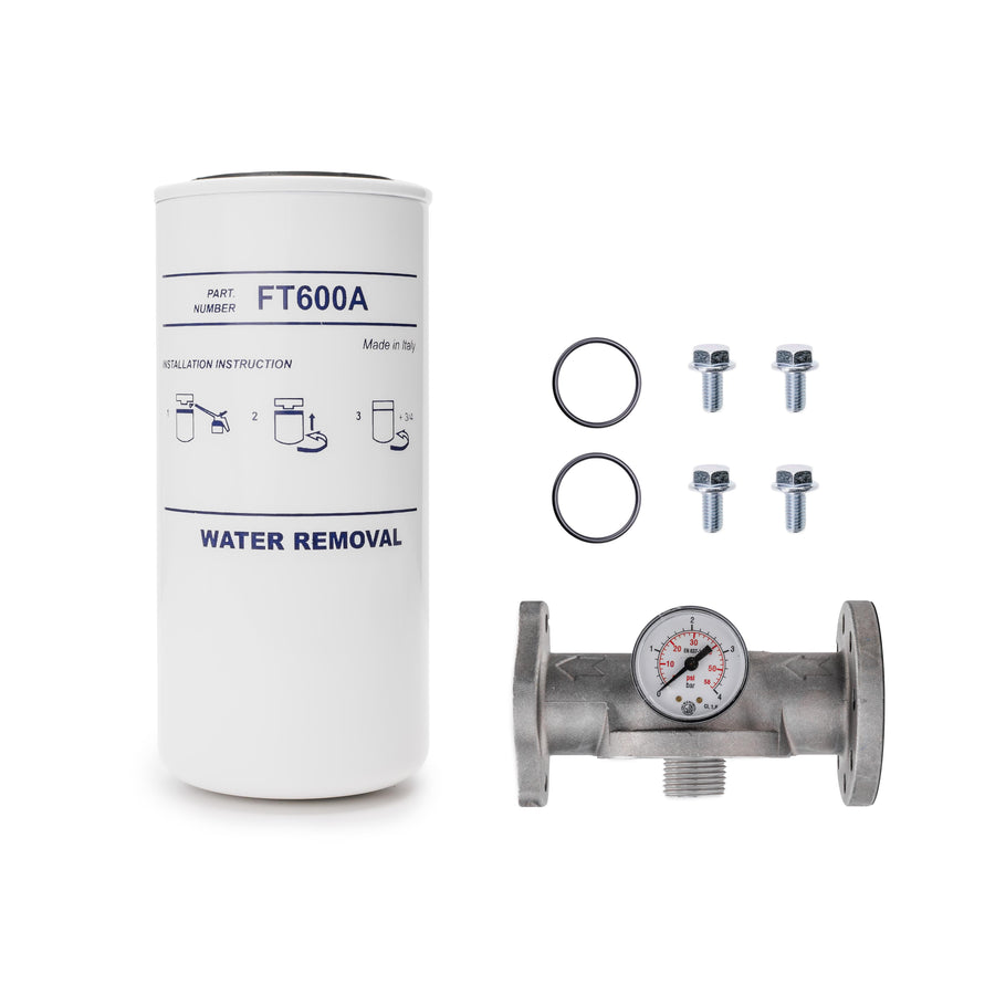 FILTER 25mm 60lpm with Pressure Gauge Particulate and Water Removal FT60MA