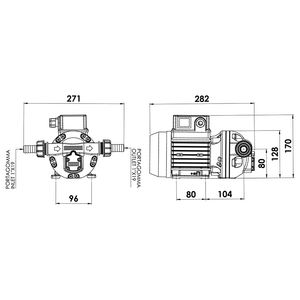 ADBLUE PUMP 240V Adam by Piusi 34lpm Dimensions