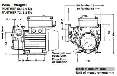 Piusi Panther 56 Diesel Pump 240V AC 56lpm F00730000